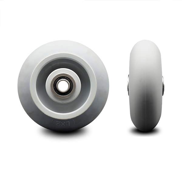 SCC-6" Thermoplastic Rubber Donut Tread Wheel Only w/Ball Bearing-500 lbs Cpty